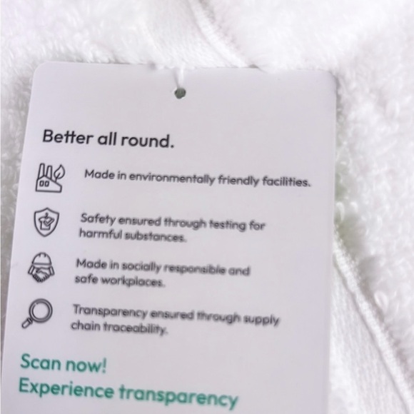 Rachel Zoe Bath Towel Set White 2 PCS Cotton Modal NEW - Picture 6 of 13